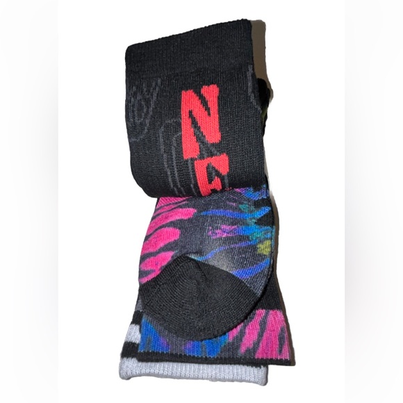 Neff Crew Socks 3 Pair Men 6-12 Multicolor w Peace & Mixed Logos Skate BMX Ride - Picture 8 of 11